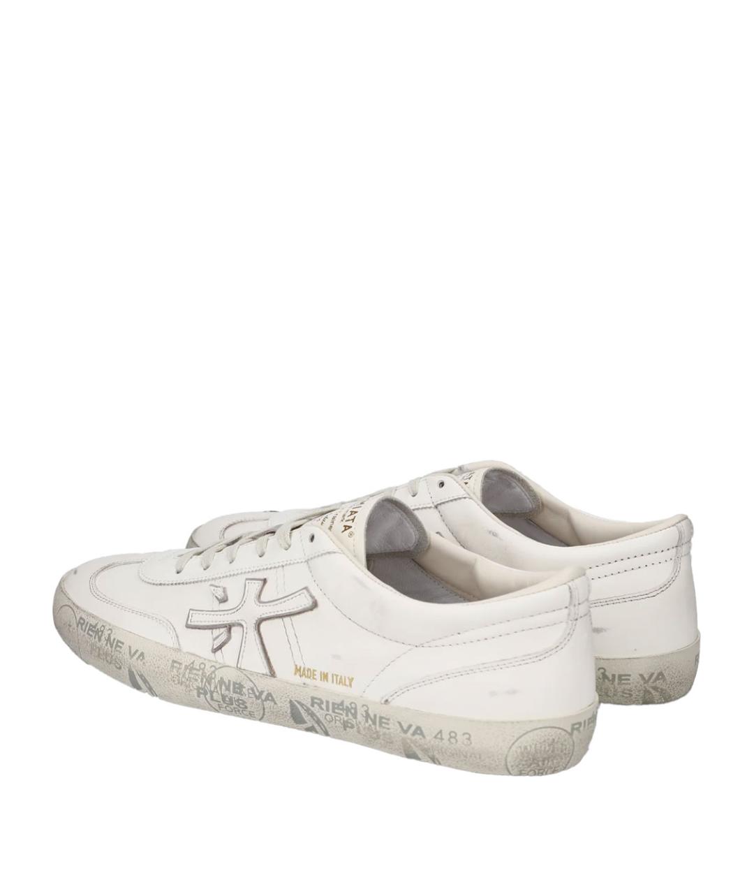 PREMIATA Белые кожаные низкие кроссовки / кеды, фото 3