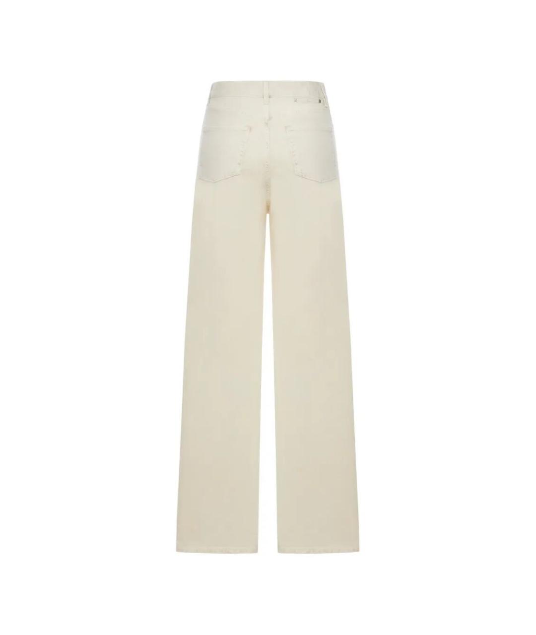 GOLDEN GOOSE DELUXE BRAND Желтые хлопковые прямые джинсы, фото 2