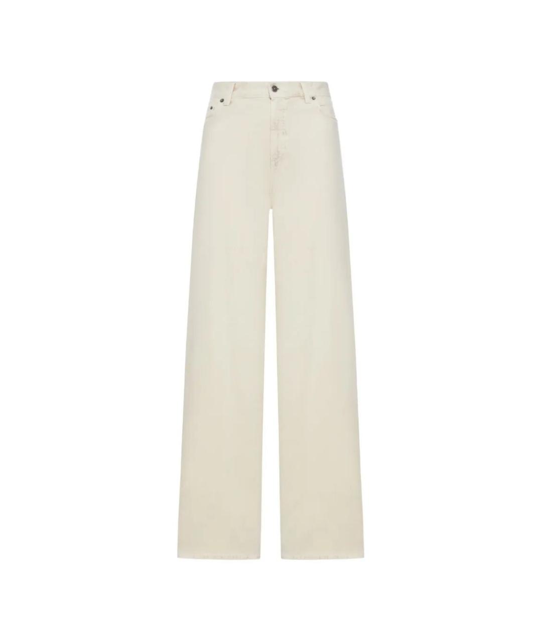 GOLDEN GOOSE DELUXE BRAND Желтые хлопковые прямые джинсы, фото 1