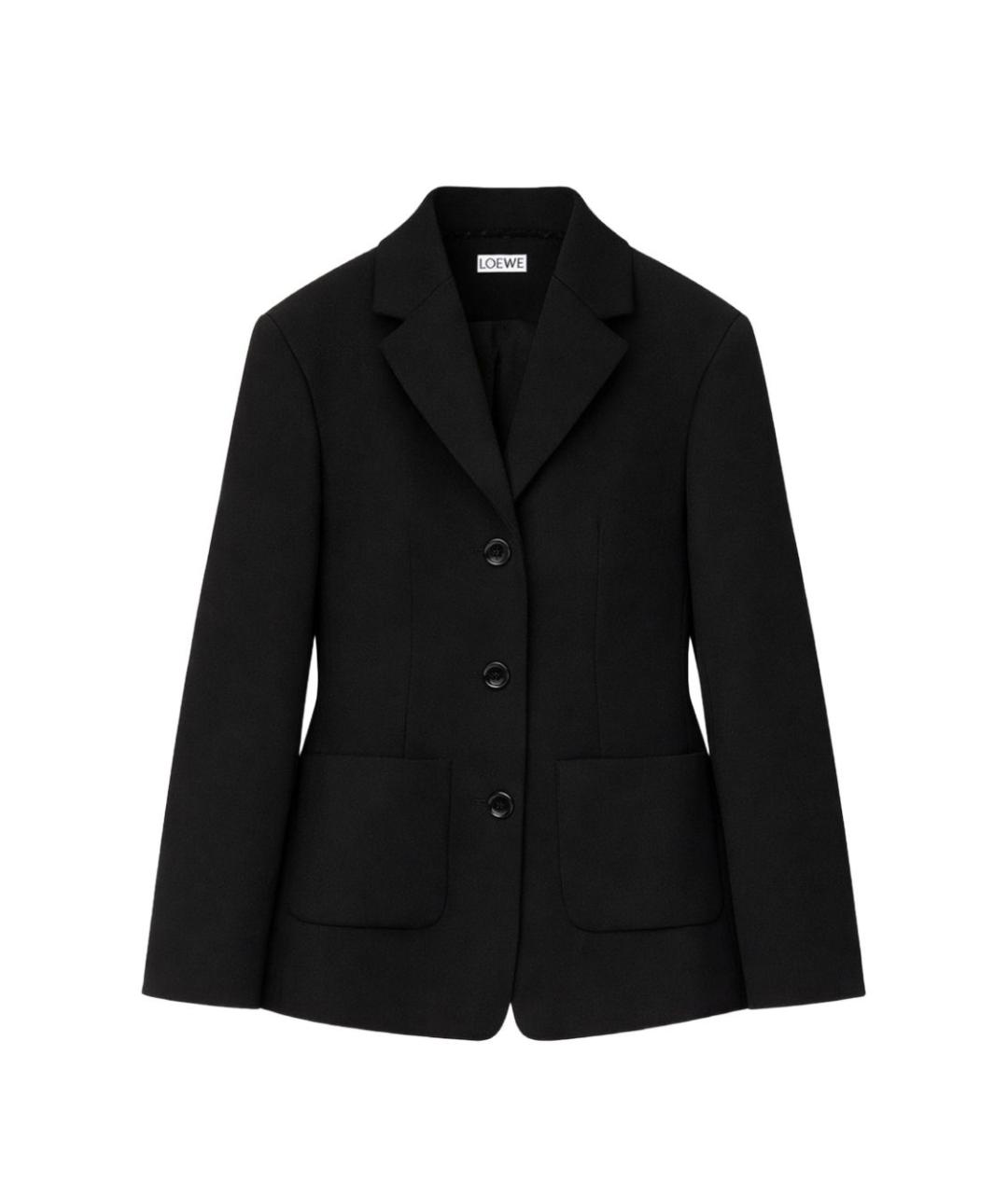 LOEWE Черный шерстяной жакет/пиджак, фото 1