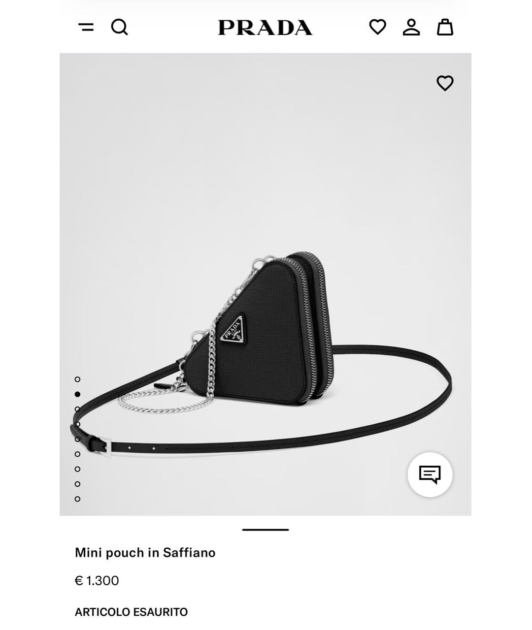 PRADA Черная кожаная сумка через плечо, фото 6