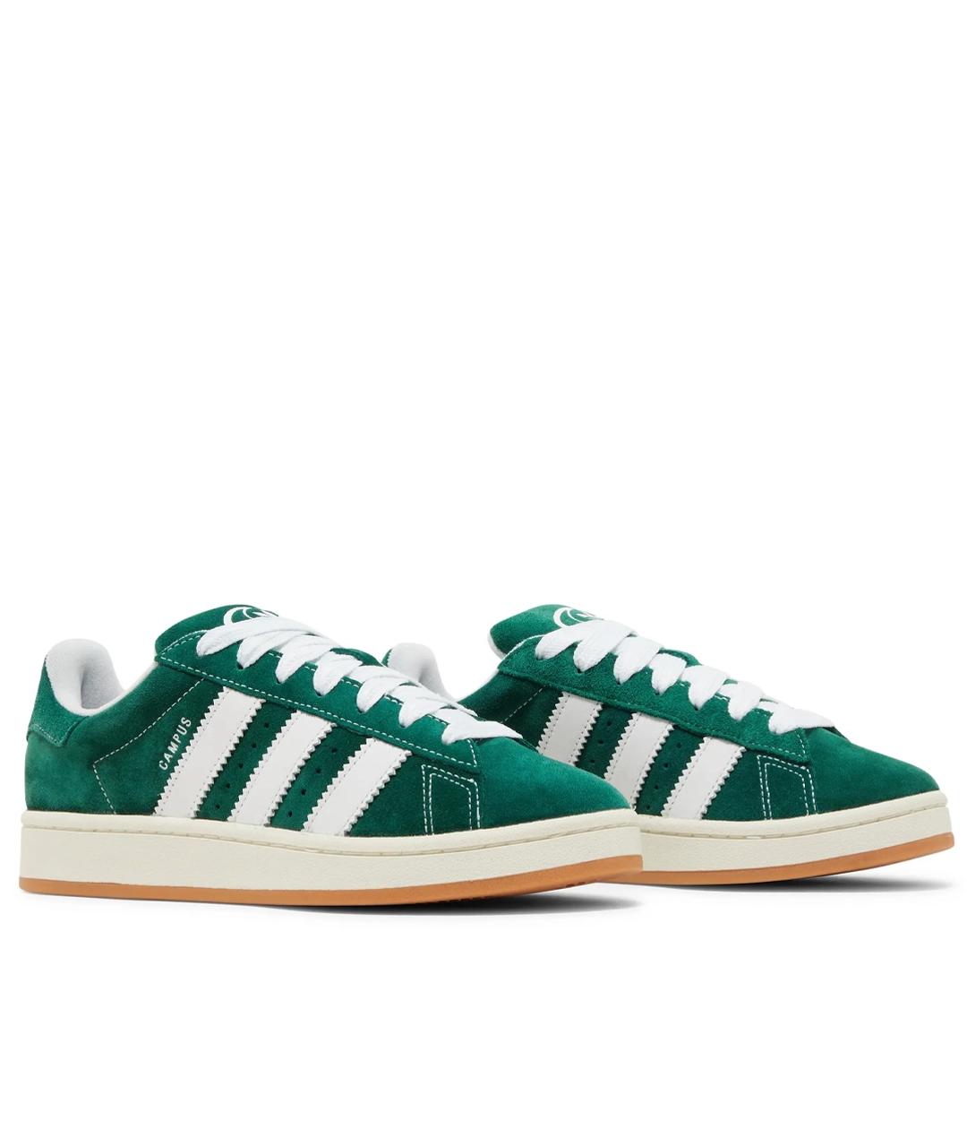 ADIDAS Зеленые замшевые низкие кроссовки / кеды, фото 2