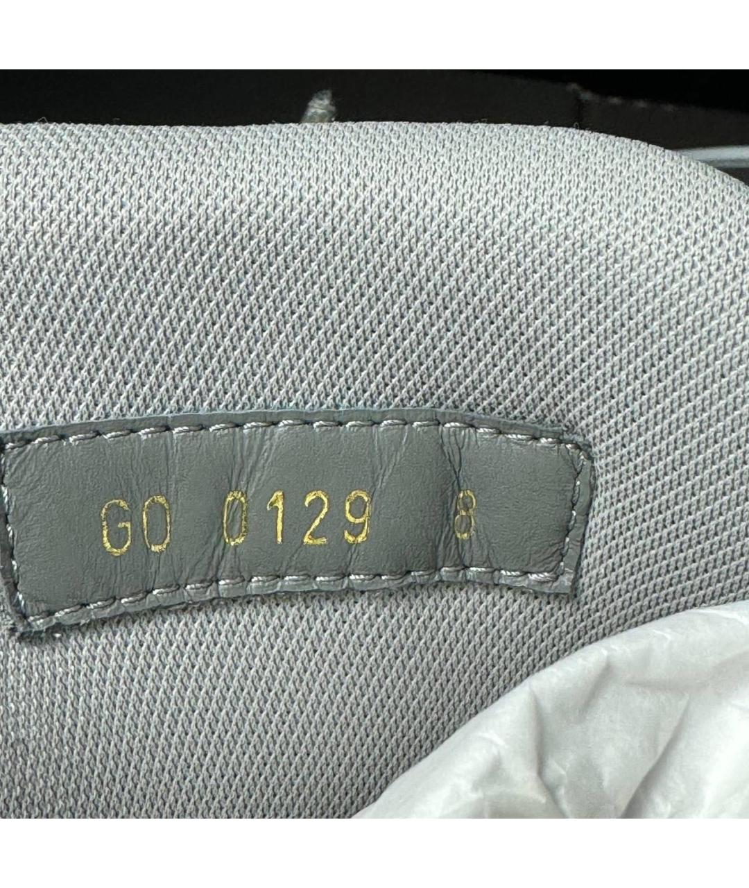 LOUIS VUITTON Серебряные кожаные кроссовки, фото 6