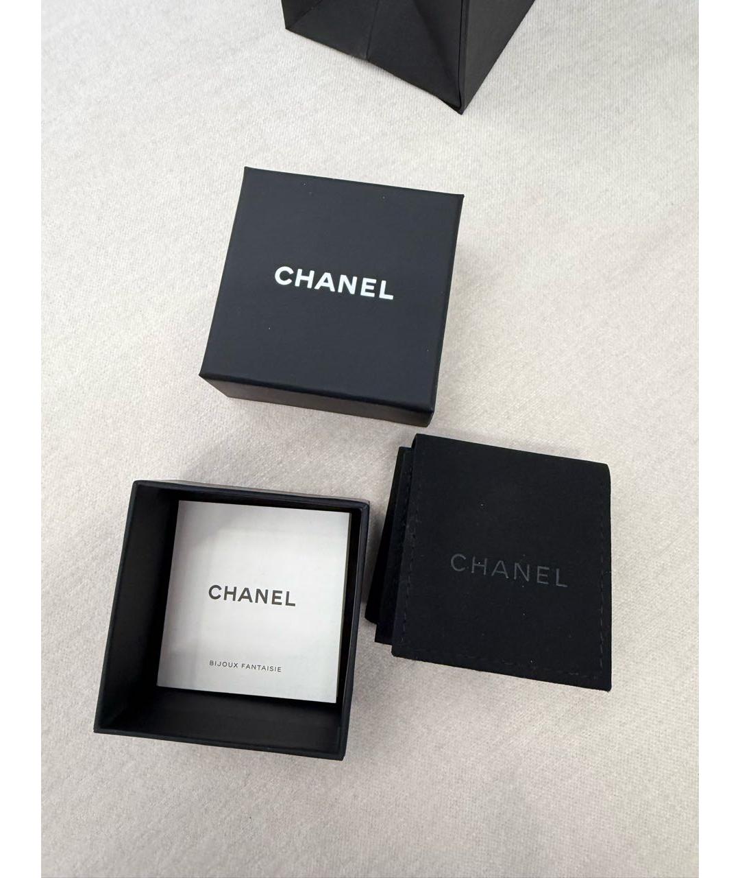 CHANEL Золотые металлические серьги, фото 5