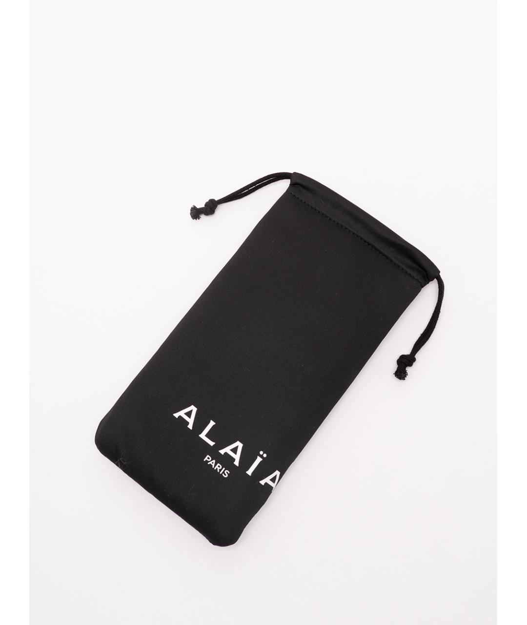 ALAIA Черные металлические солнцезащитные очки, фото 4