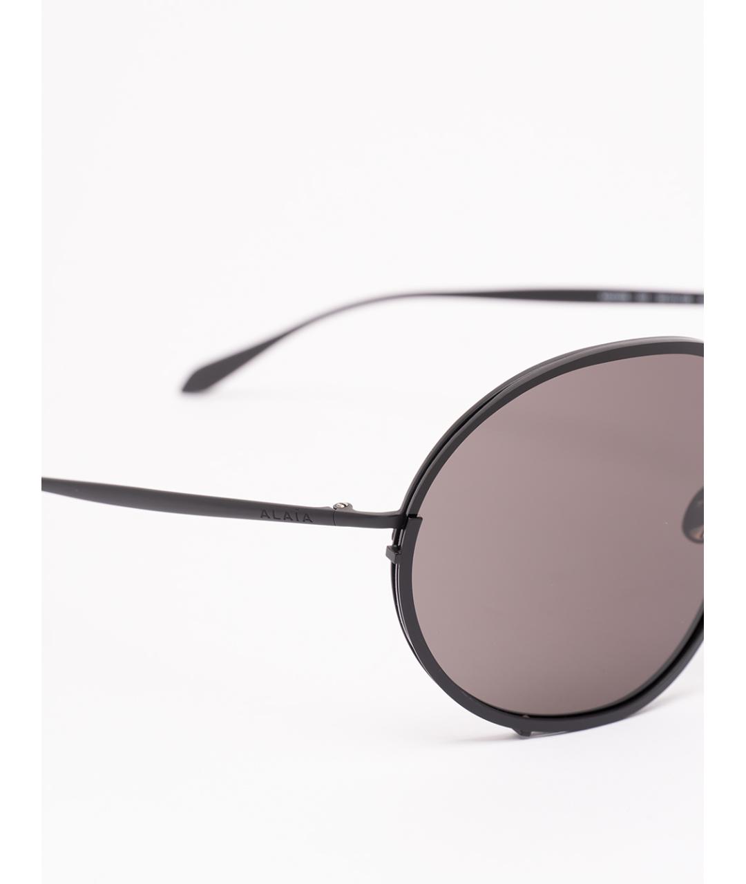 ALAIA Черные металлические солнцезащитные очки, фото 2