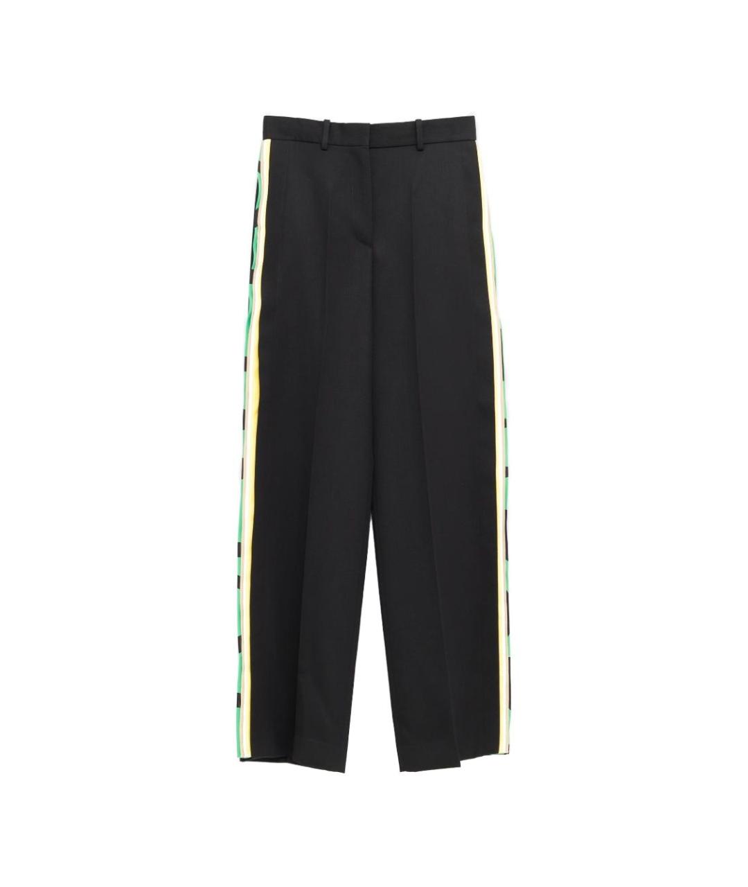 LOEWE Черные шерстяные прямые брюки, фото 1