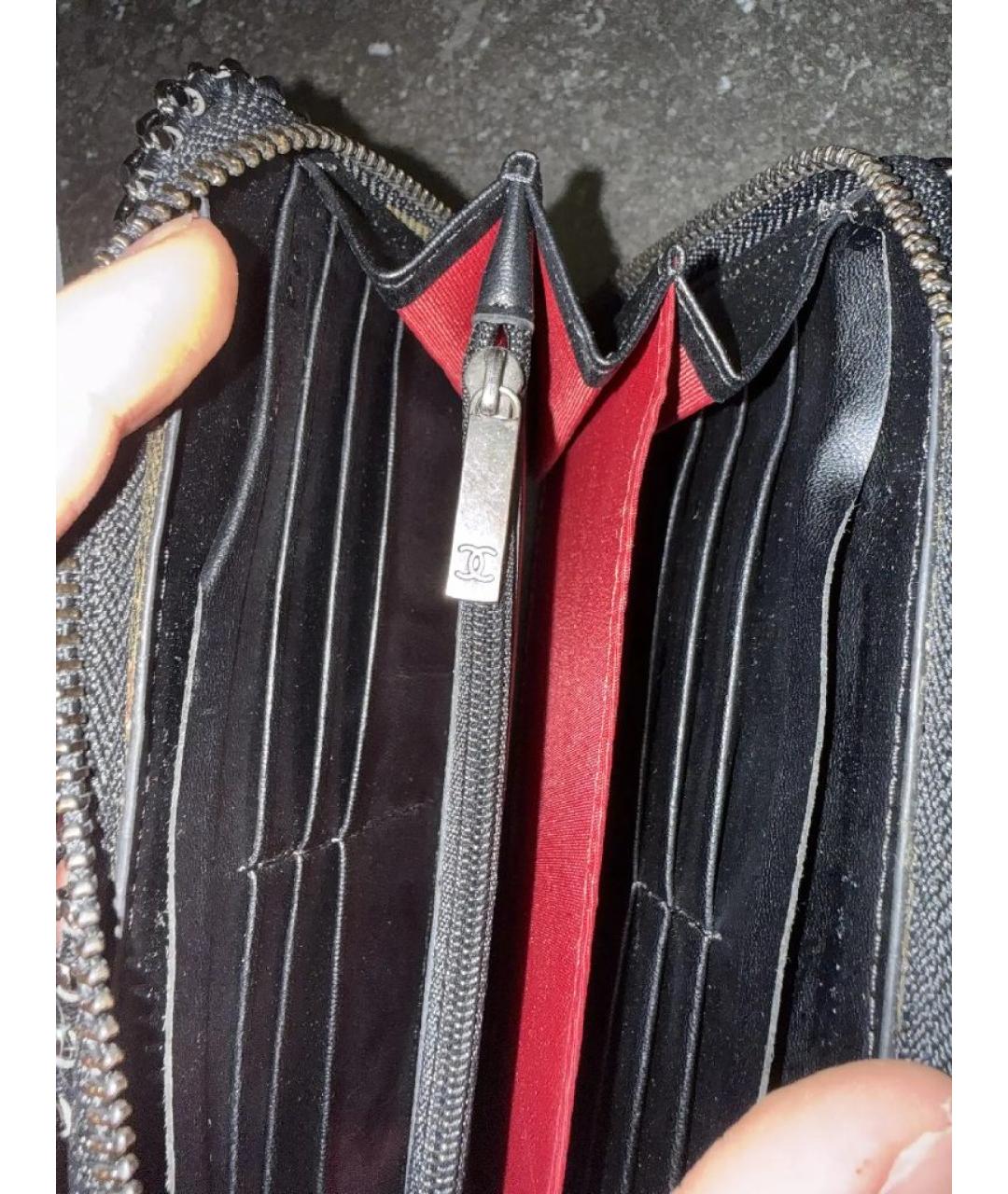 CHANEL Черный кошелек, фото 6