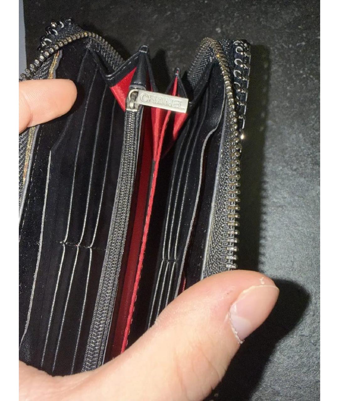 CHANEL Черный кошелек, фото 5