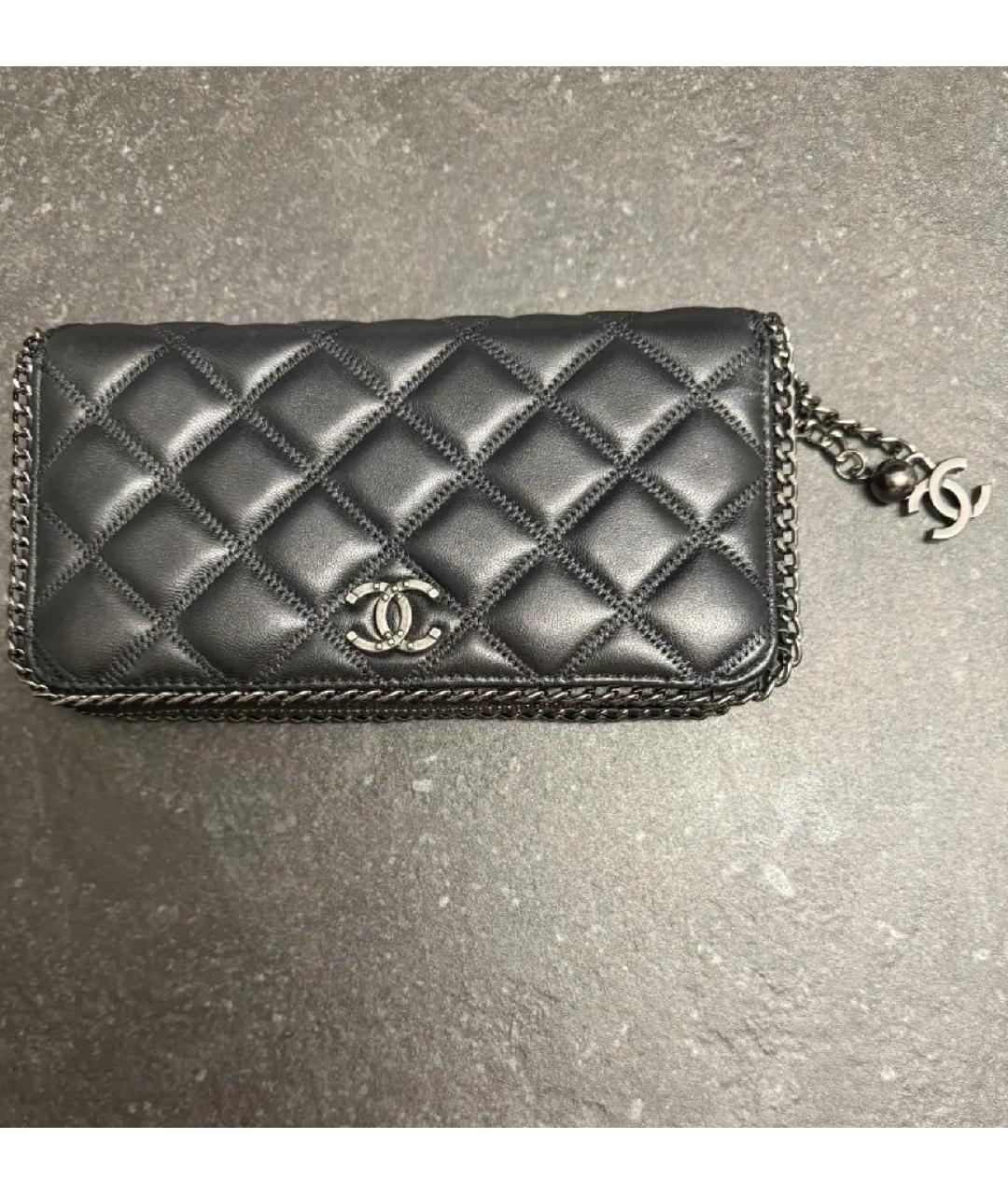 CHANEL Черный кошелек, фото 8