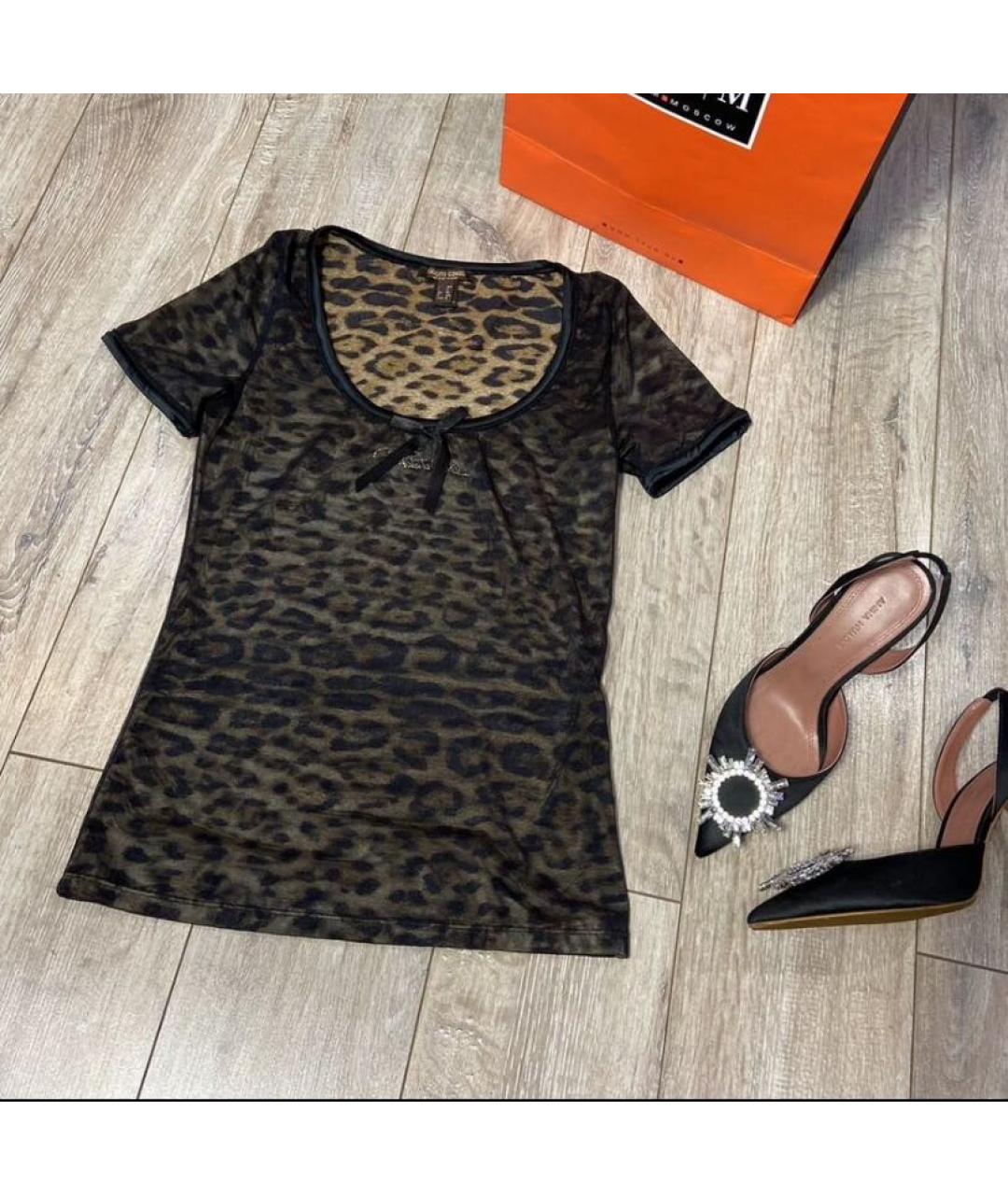 ROBERTO CAVALLI Черная полиамидовая футболка, фото 5