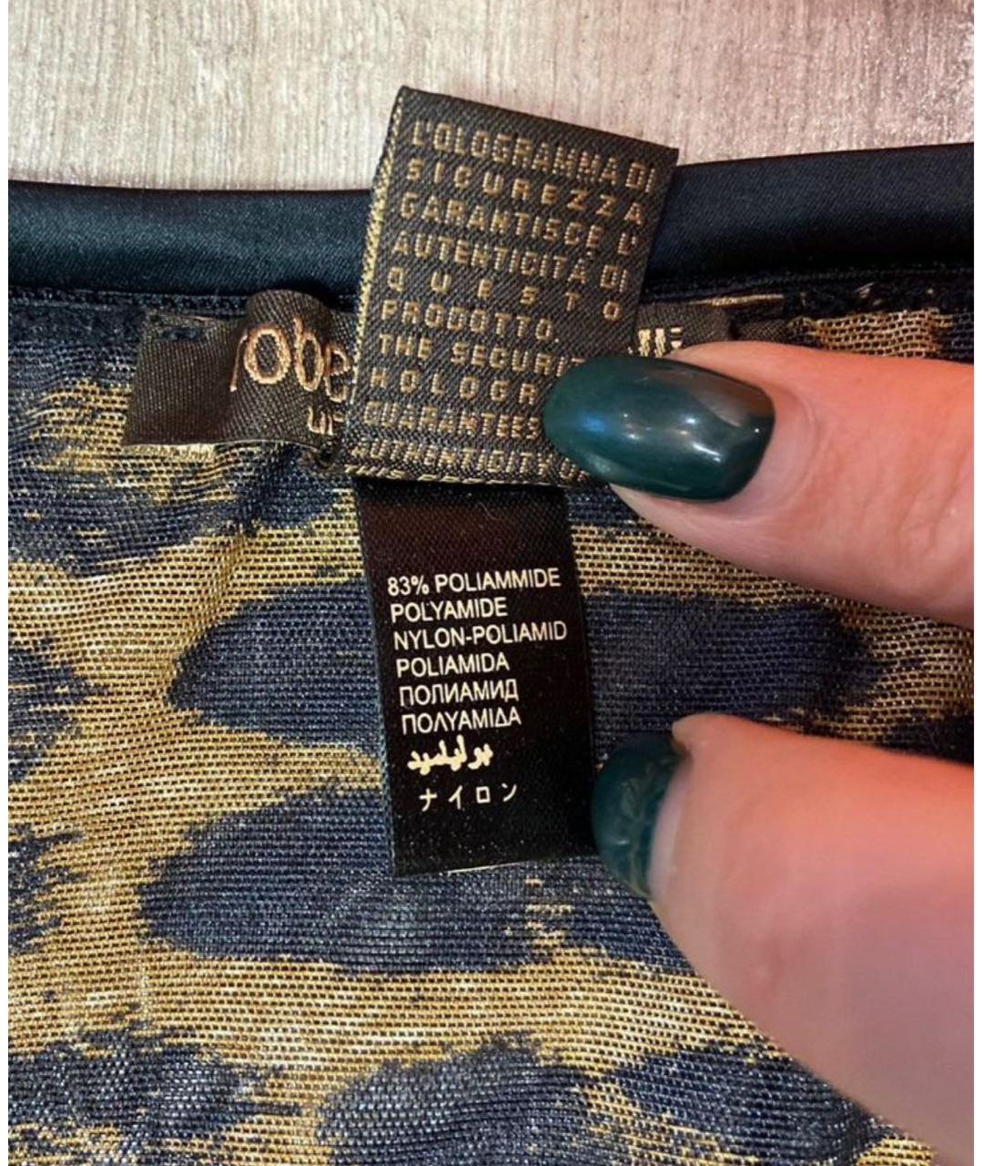 ROBERTO CAVALLI Черная полиамидовая футболка, фото 6