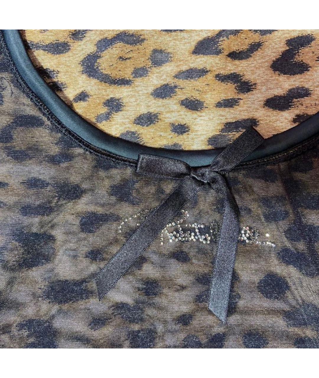 ROBERTO CAVALLI Черная полиамидовая футболка, фото 3