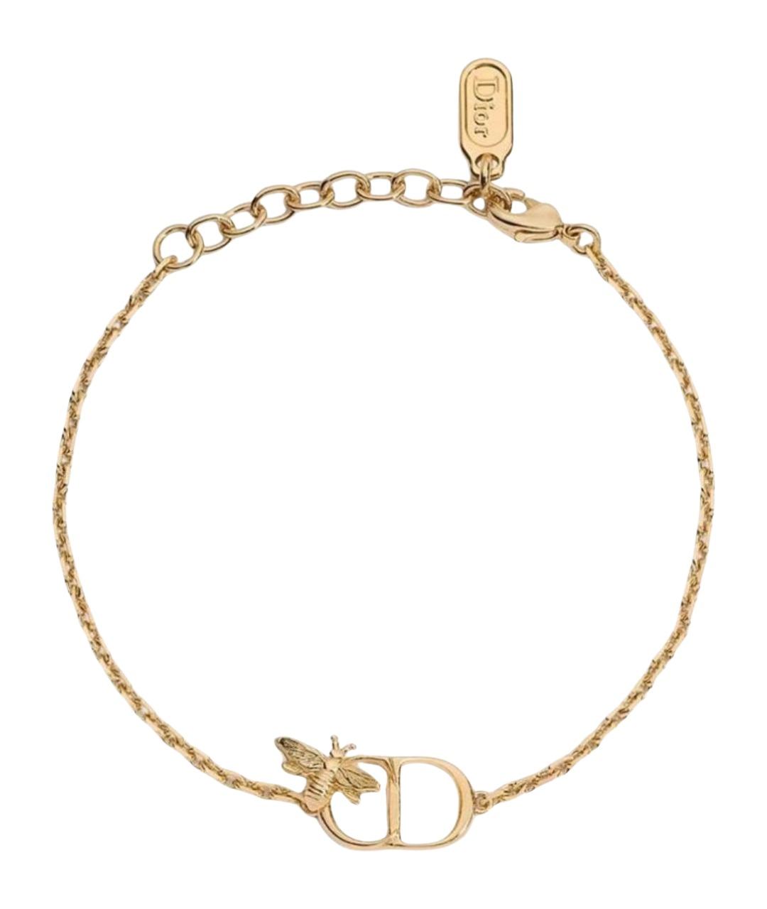 CHRISTIAN DIOR Золотой металлический браслет, фото 1