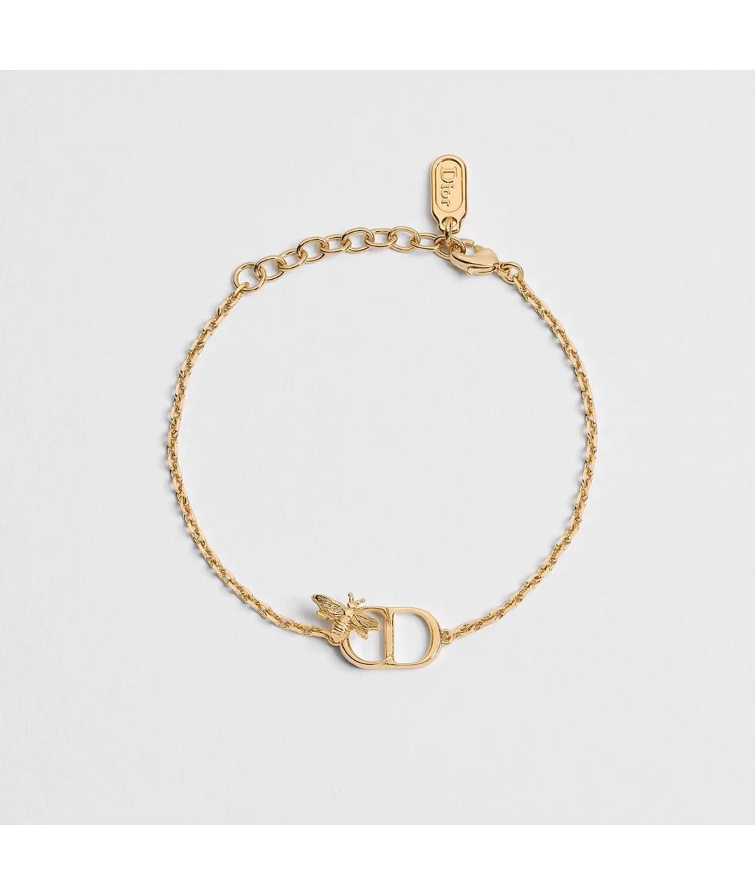 CHRISTIAN DIOR Золотой металлический браслет, фото 4
