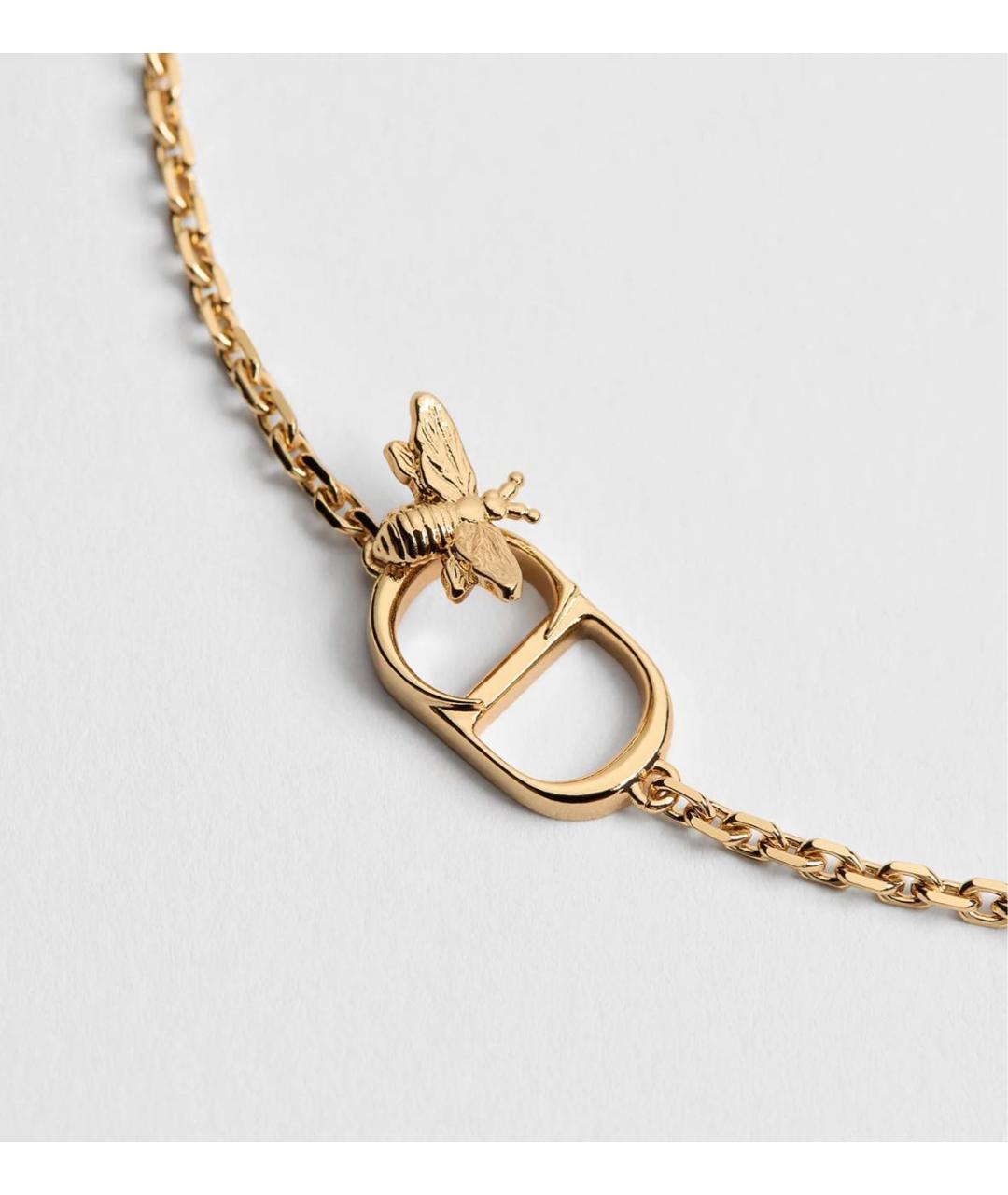 CHRISTIAN DIOR Золотой металлический браслет, фото 3