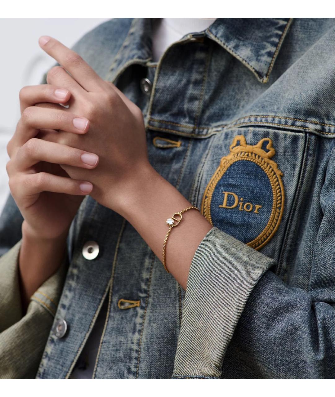 CHRISTIAN DIOR Золотой металлический браслет, фото 2