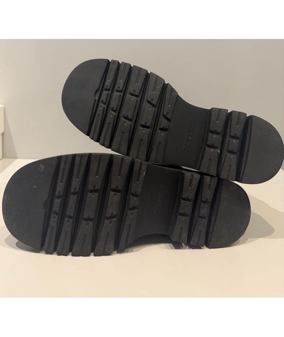 BOTTEGA VENETA Черные кожаные высокие ботинки, фото 5