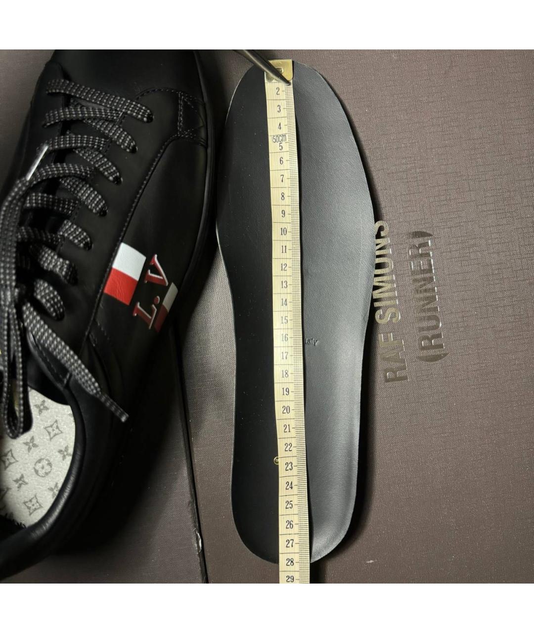 LOUIS VUITTON Черные кожаные кроссовки, фото 8