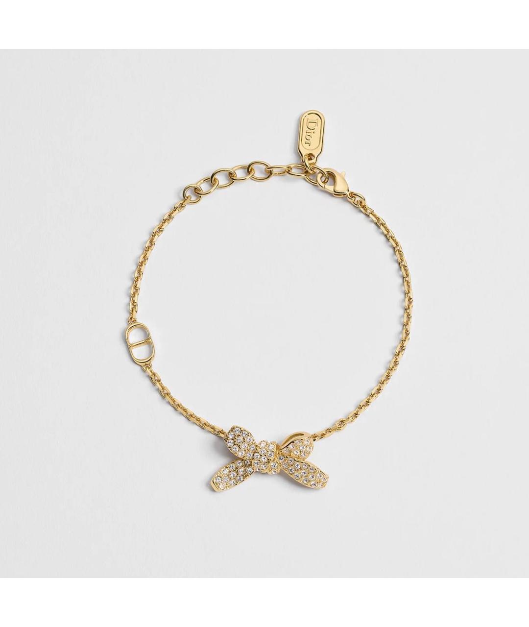 CHRISTIAN DIOR Золотой металлический браслет, фото 4