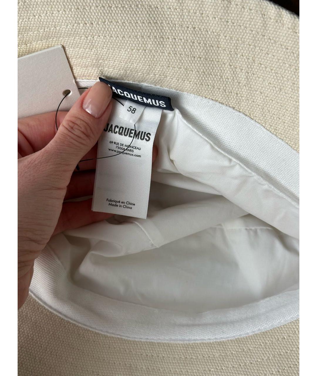 JACQUEMUS Бежевая хлопковая панама, фото 6