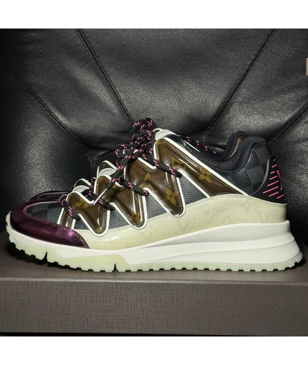 LOUIS VUITTON Черные текстильные низкие кроссовки / кеды, фото 3