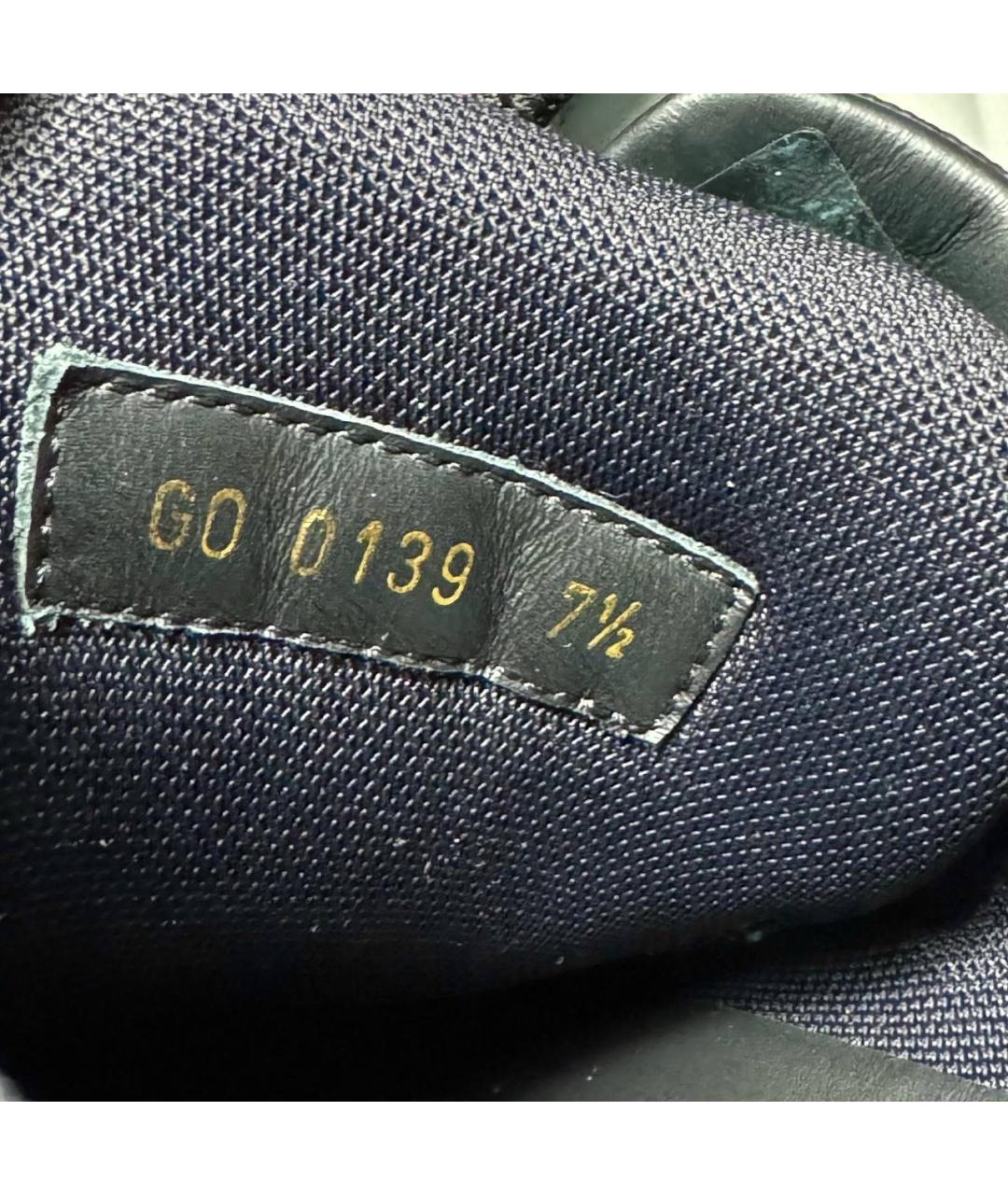 LOUIS VUITTON Черные текстильные низкие кроссовки / кеды, фото 8