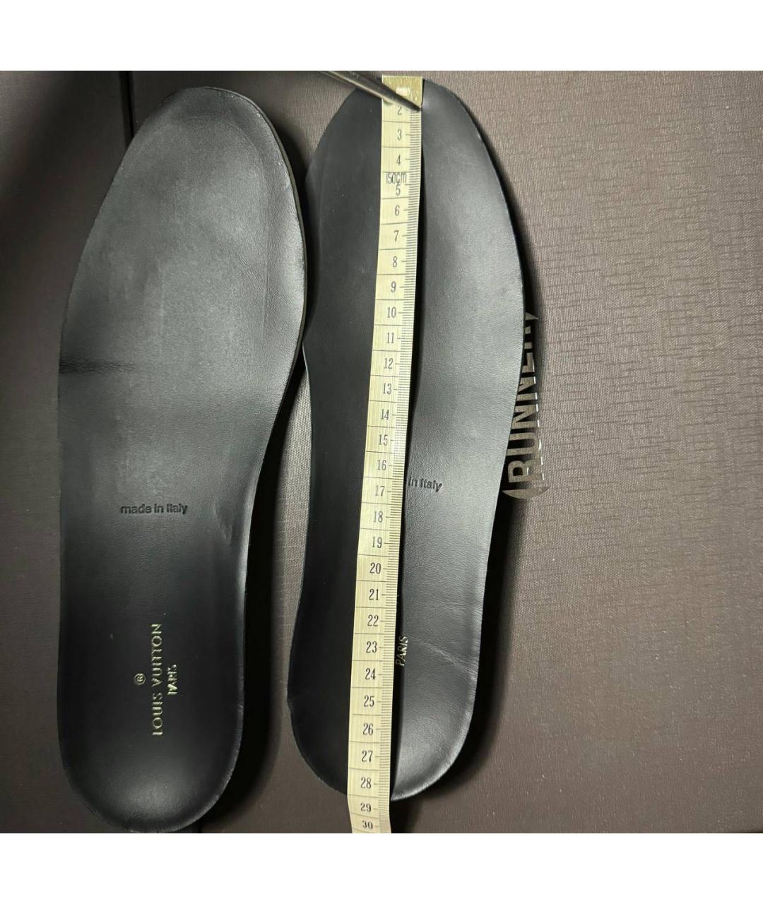 LOUIS VUITTON Черные текстильные низкие кроссовки / кеды, фото 7