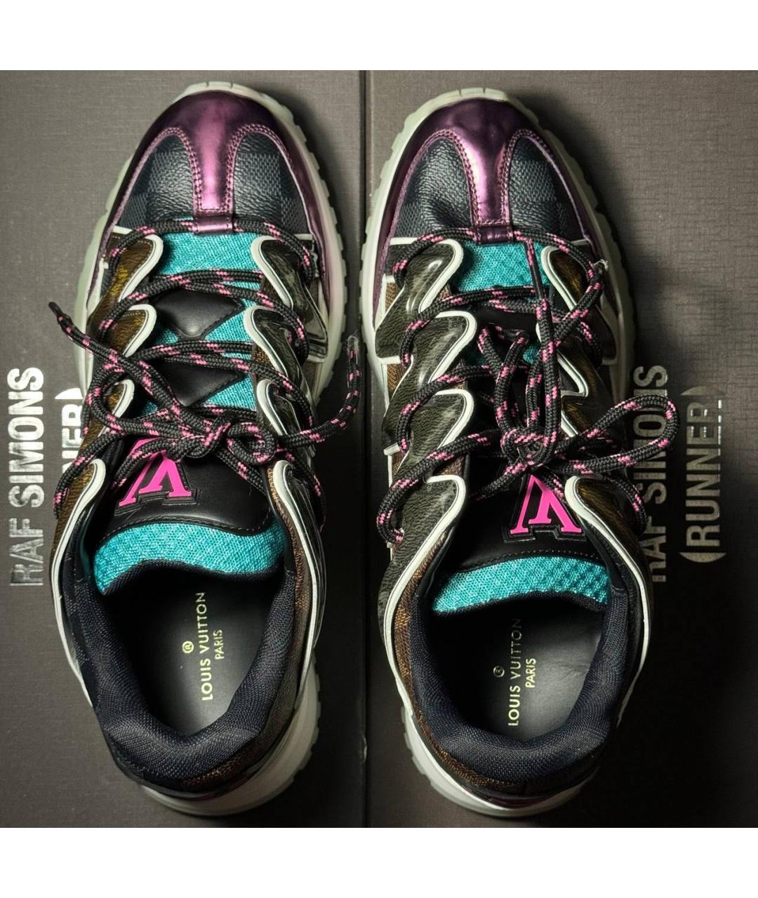 LOUIS VUITTON Черные текстильные низкие кроссовки / кеды, фото 6