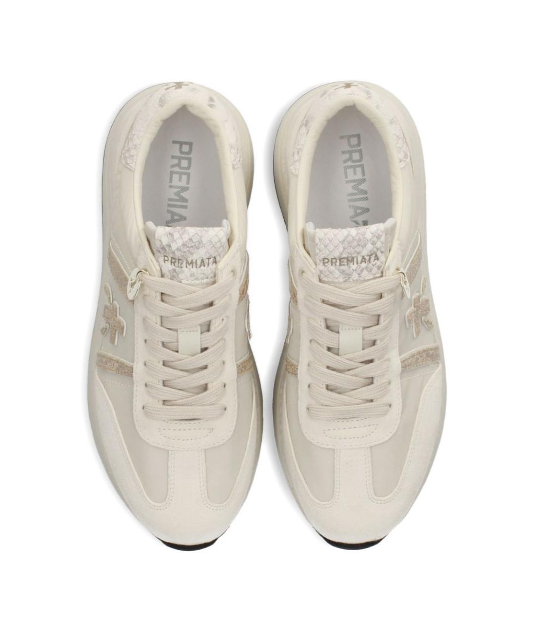 PREMIATA Бежевые замшевые кроссовки, фото 3