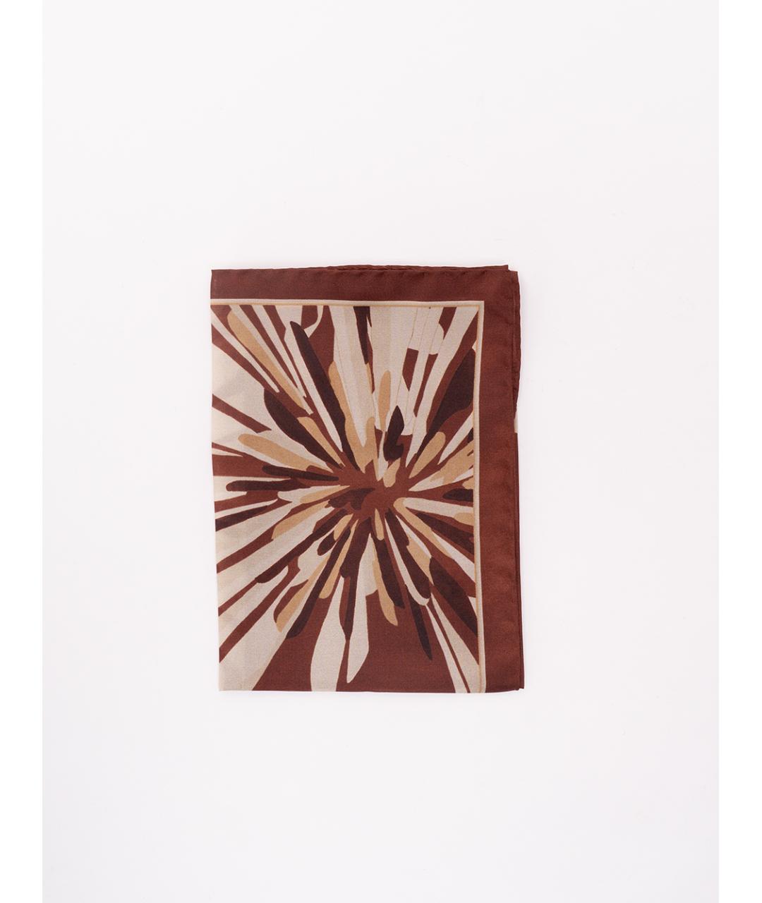 BRUNELLO CUCINELLI Бордовый шелковый платок, фото 4