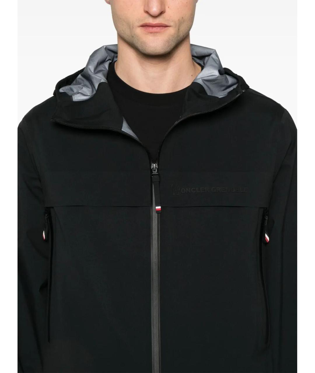 MONCLER Черная полиамидовая куртка, фото 4