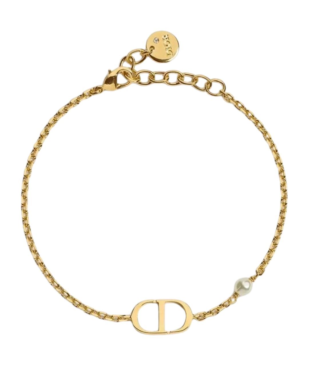 CHRISTIAN DIOR Золотой металлический браслет, фото 1