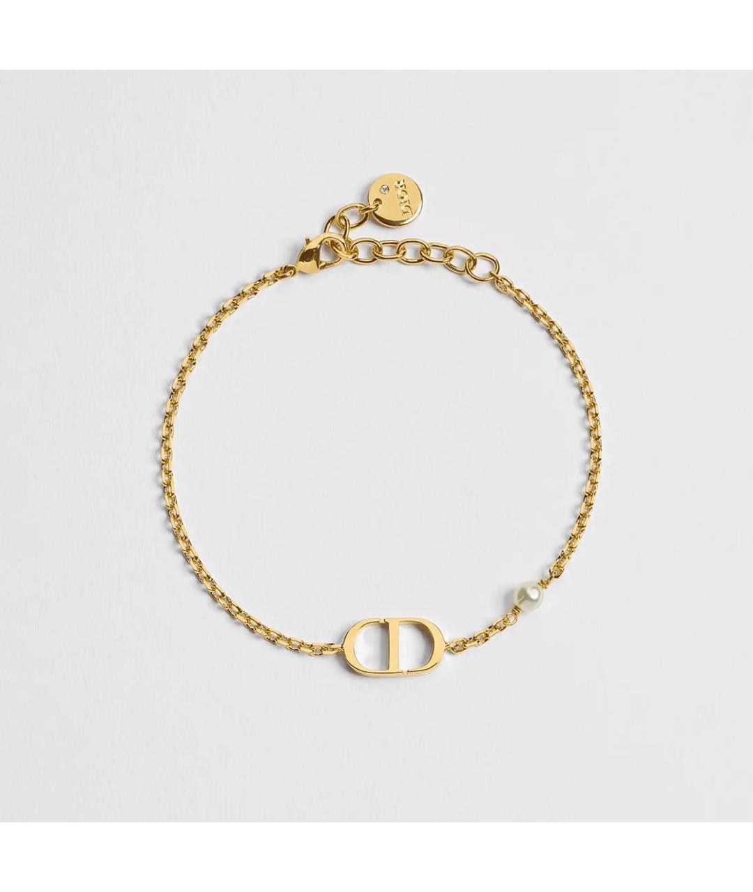 CHRISTIAN DIOR Золотой металлический браслет, фото 4