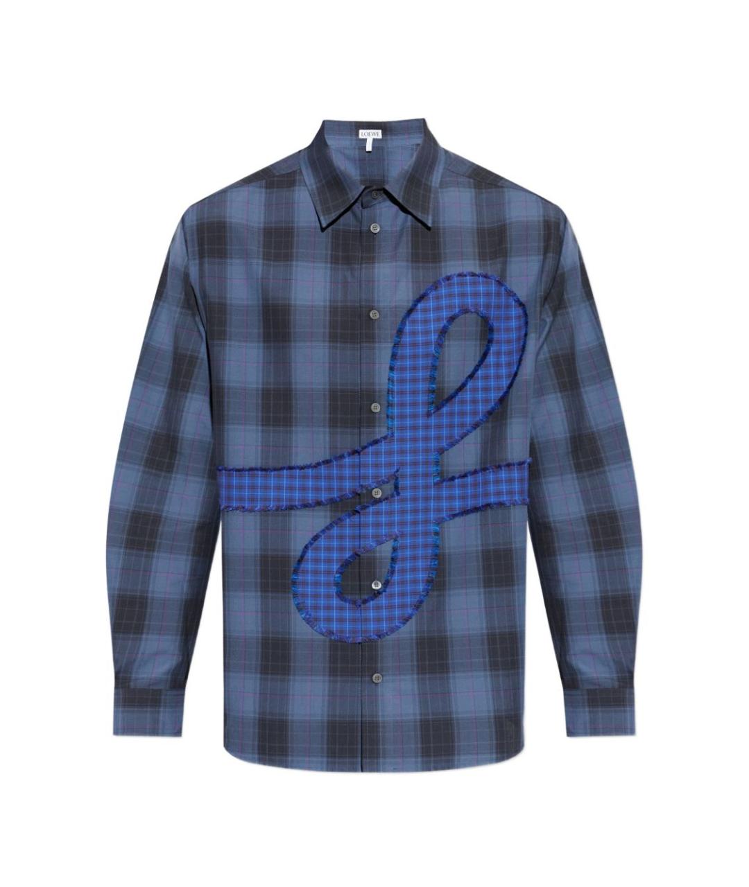 LOEWE Синяя хлопковая кэжуал рубашка, фото 1