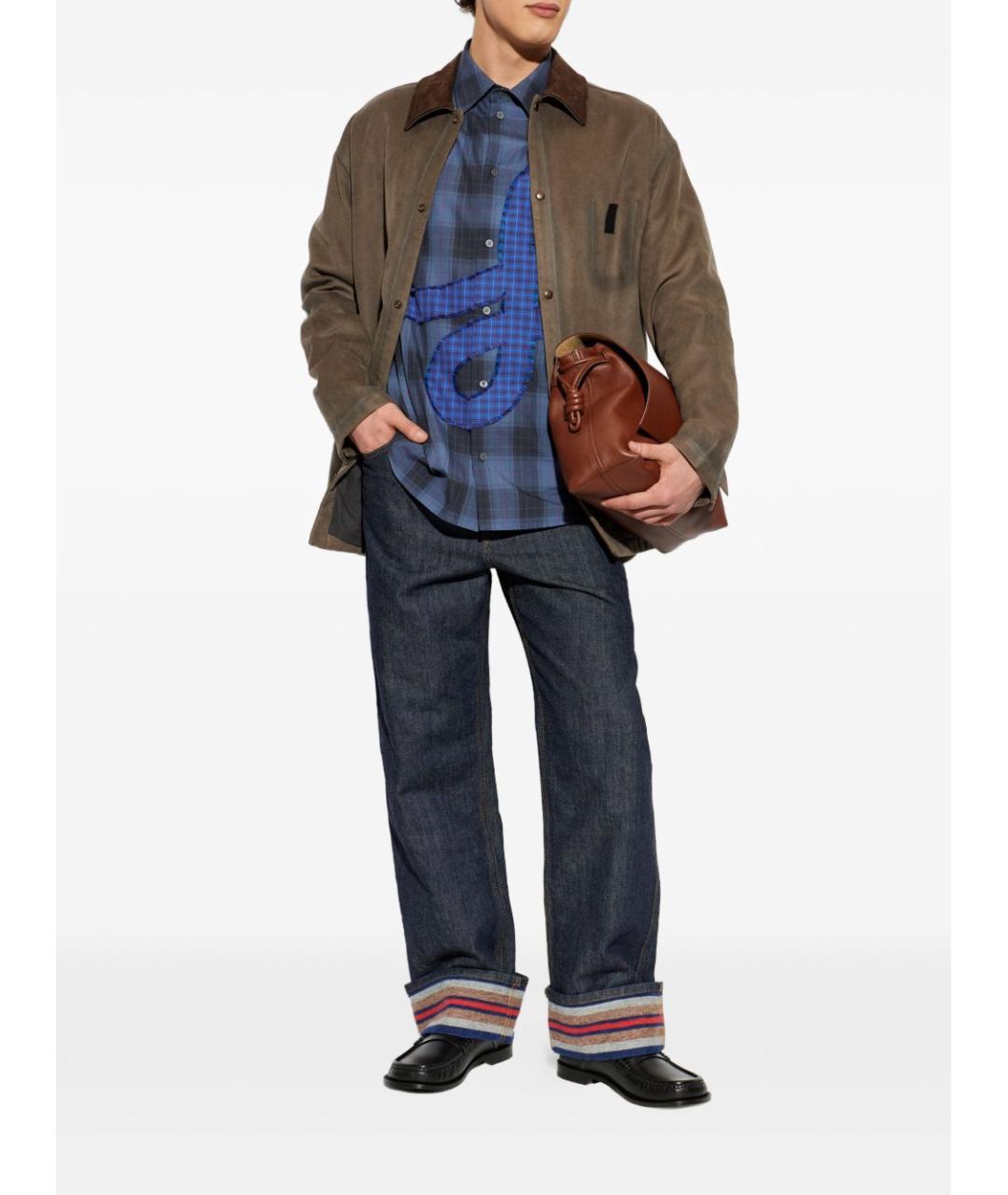 LOEWE Синяя хлопковая кэжуал рубашка, фото 3