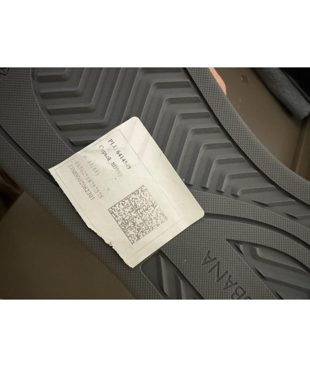 DOLCE&GABBANA Черные кожаные низкие кроссовки / кеды, фото 5