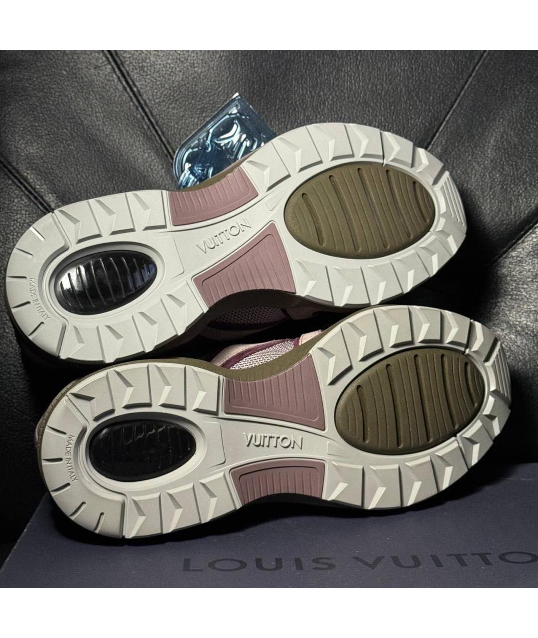 LOUIS VUITTON Хаки текстильные низкие кроссовки / кеды, фото 7