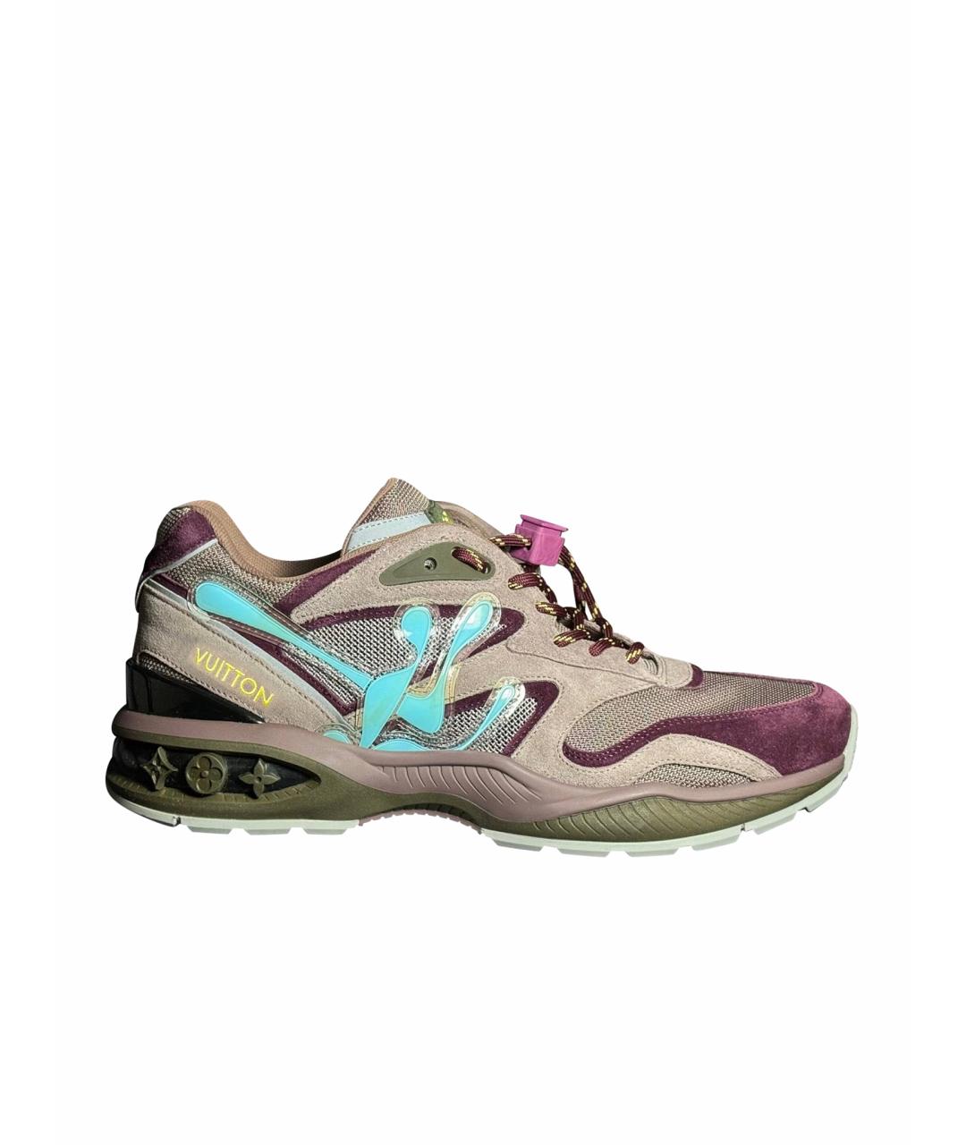 LOUIS VUITTON Хаки текстильные низкие кроссовки / кеды, фото 1