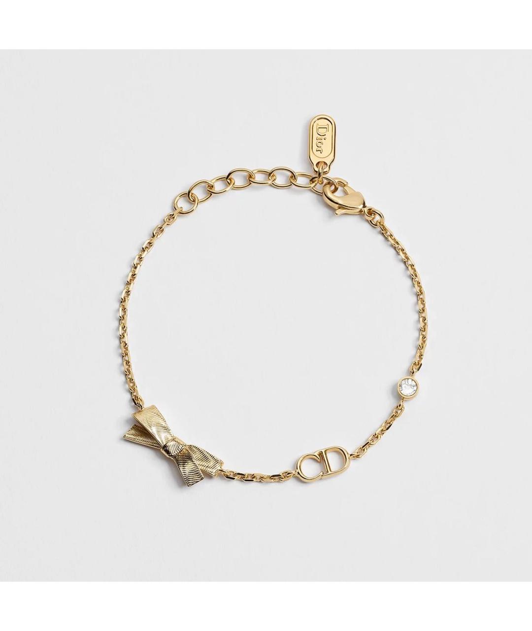 CHRISTIAN DIOR Золотой металлический браслет, фото 3