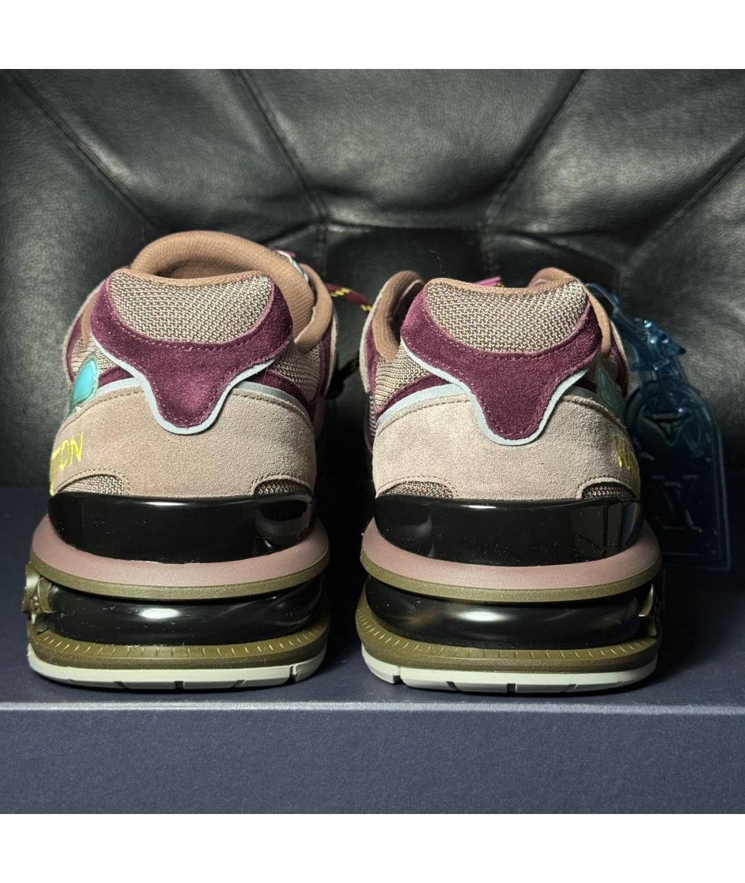 LOUIS VUITTON Хаки текстильные кроссовки, фото 2