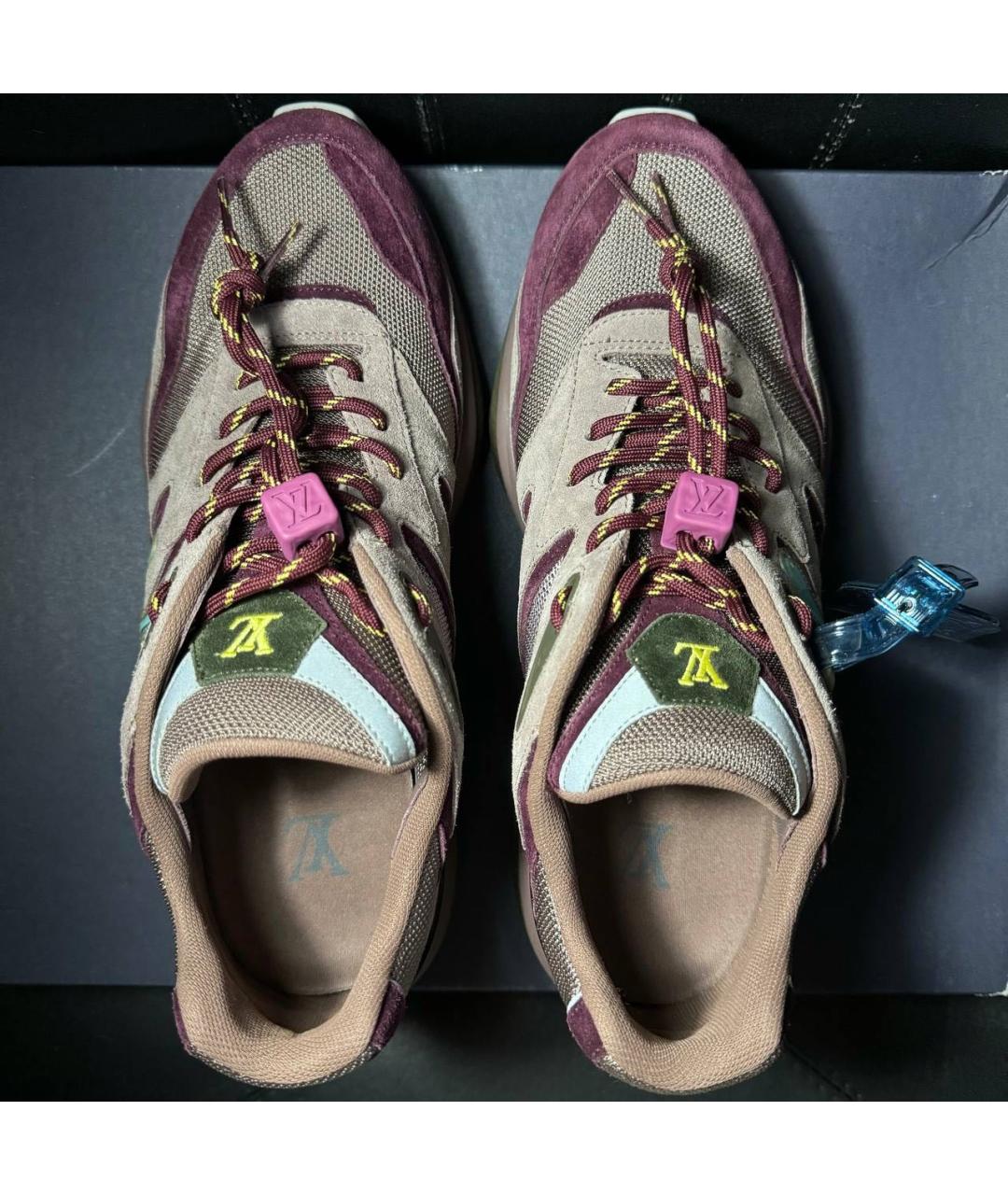 LOUIS VUITTON Хаки текстильные кроссовки, фото 3