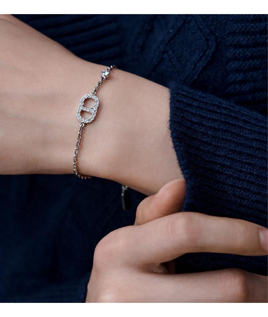 CHRISTIAN DIOR Серебрянный металлический браслет, фото 2