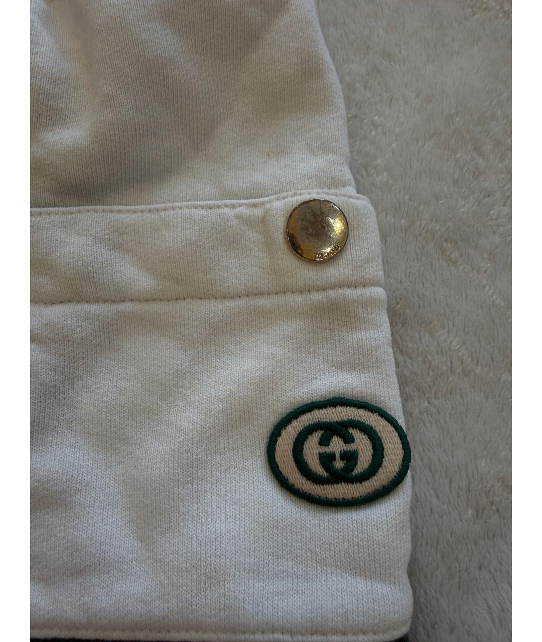 GUCCI Белые хлопковые шорты, фото 3