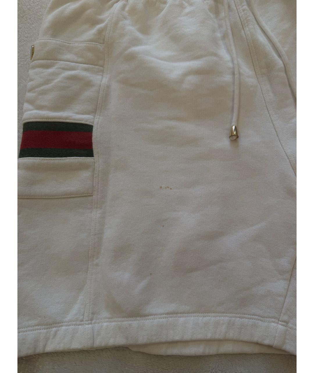 GUCCI Белые хлопковые шорты, фото 6