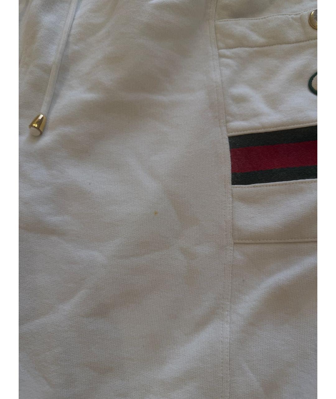 GUCCI Белые хлопковые шорты, фото 7