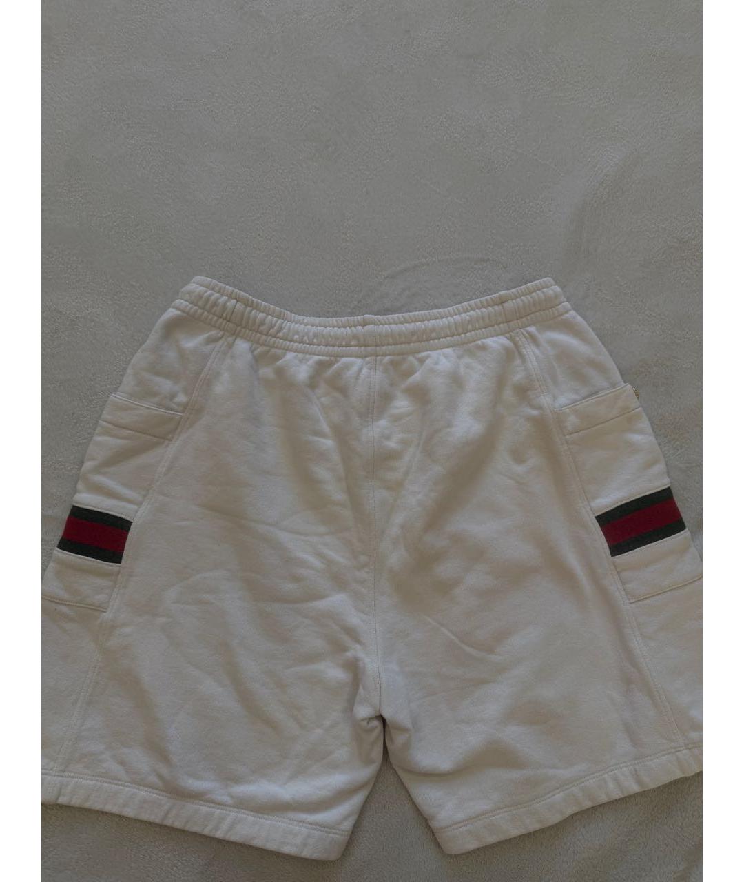 GUCCI Белые хлопковые шорты, фото 5