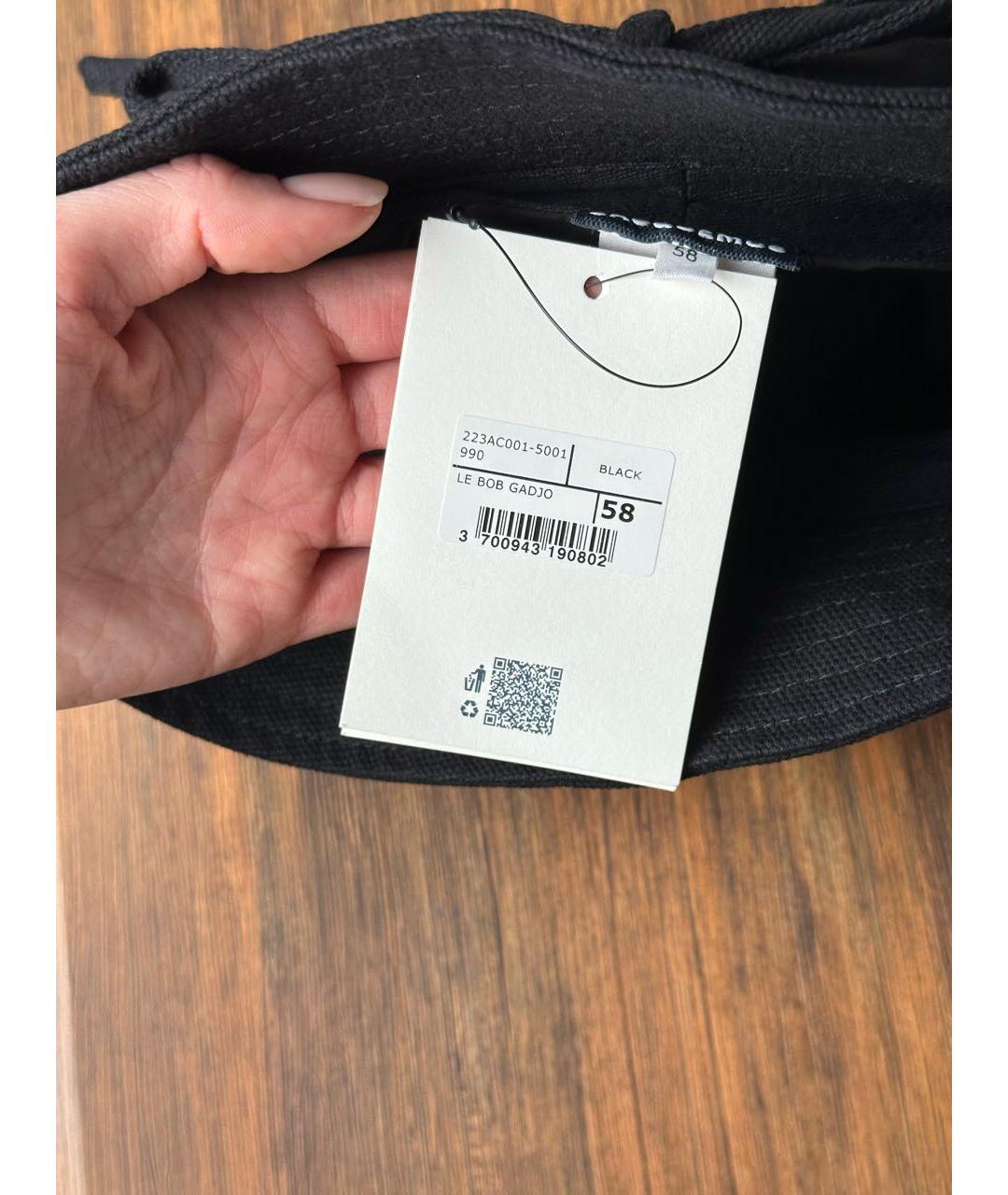 JACQUEMUS Черная хлопковая панама, фото 8