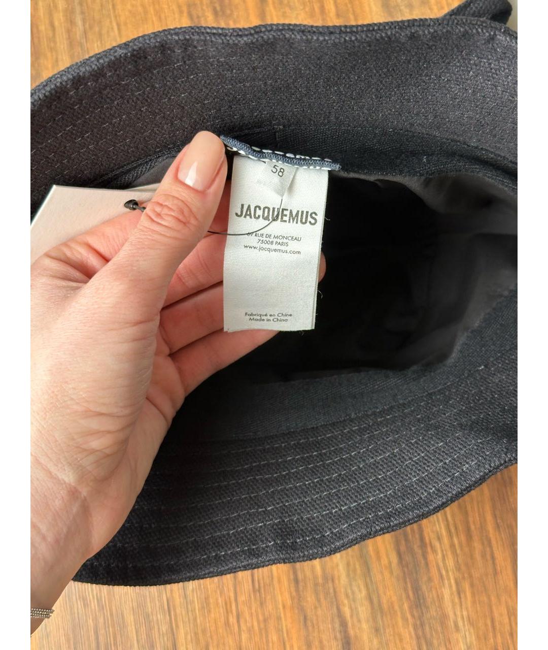 JACQUEMUS Черная хлопковая панама, фото 6