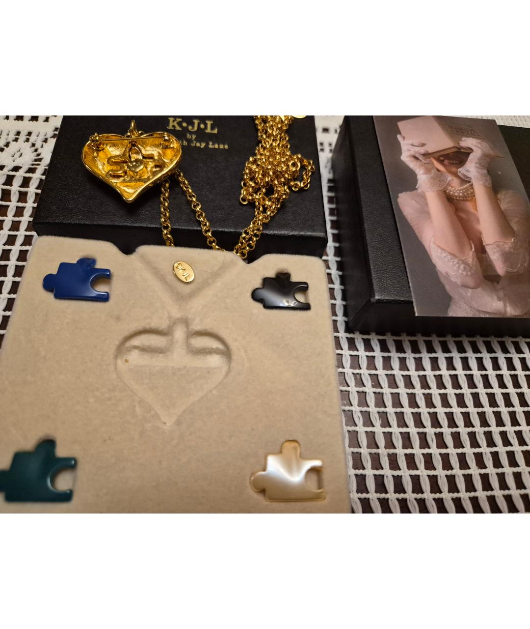 KENNETH JAY LANE Золотая металлическая булавка / брошь, фото 2